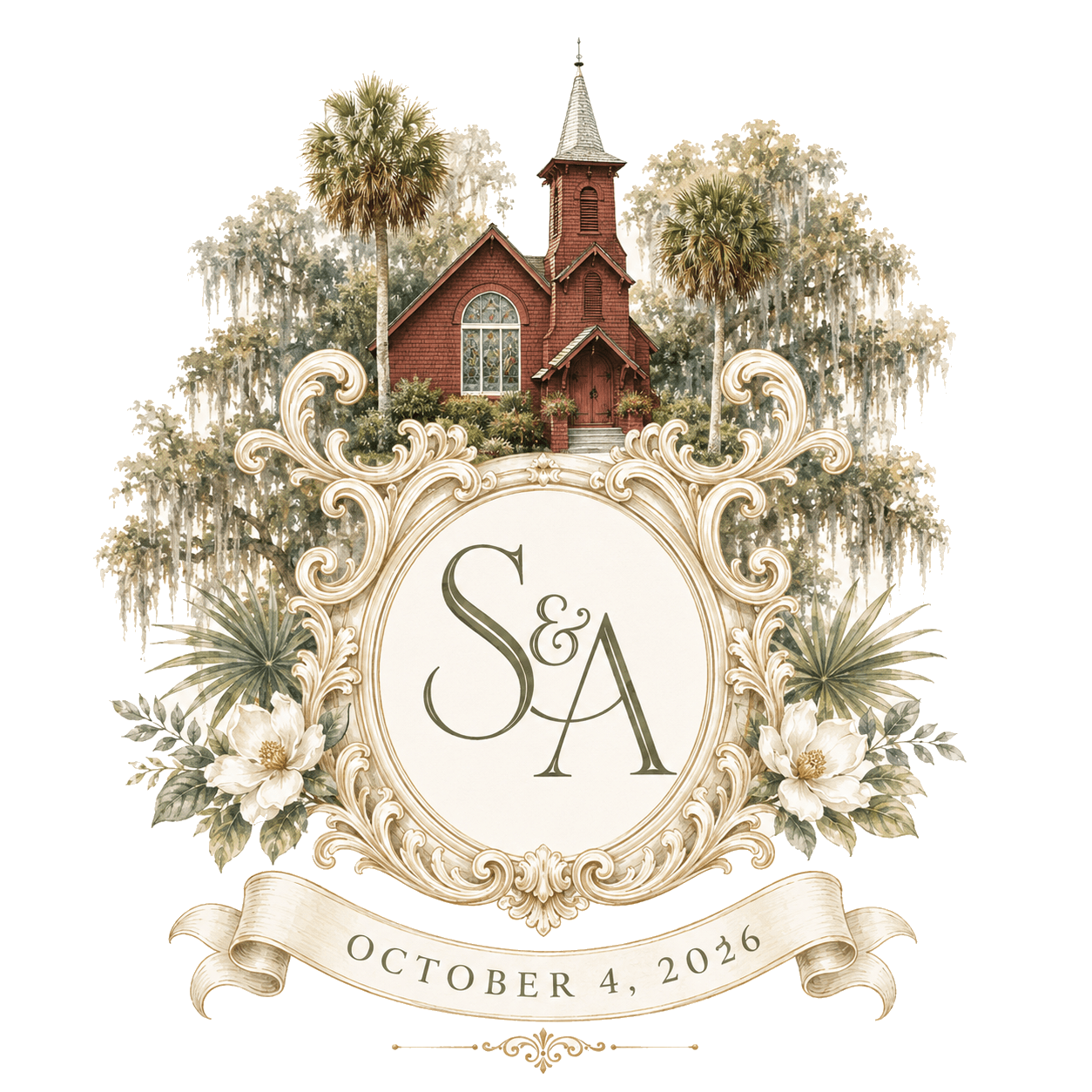 Stephanie & Andy crest · Sunday, October 4, 2026